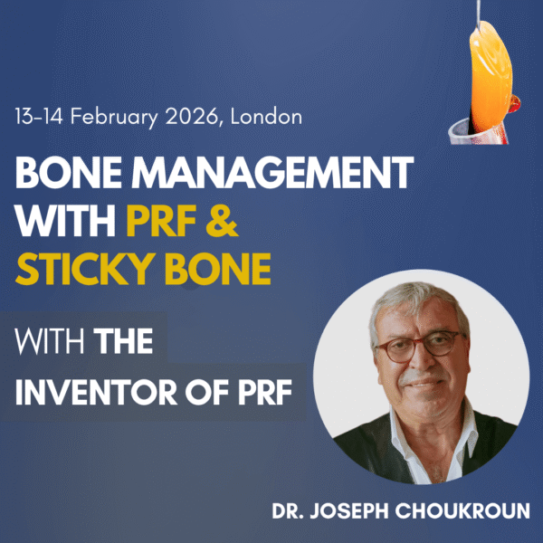 PRF course in London with the inventor Dr Choukroun